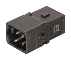 HARTING 09100032606 Heavy Duty Connector, Han Series, Insert, 3+PE Contacts, 1A, Plug, Screw Pin