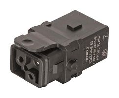 HARTING 09100032701 Heavy Duty Connector, Han Series, Insert, 3+PE Contacts, 1A, Receptacle, Screw Socket