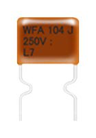 PANASONIC ECWF2104HAB General Purpose Film Capacitor, Metallized PP, Radial Box - 2 Pin, 0.1 µF, ± 3%, 250 V
