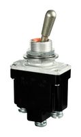 HONEYWELL 1TL15M Toggle Switch, Military Grade, (On)-Off-On, SPDT, Non Illuminated, TL Series, Panel Mount, 15 A