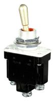 HONEYWELL 2TL15K Toggle Switch, Military Grade, (On)-Off-On, DPDT, Non Illuminated, TL Series, Panel Mount, 18 A