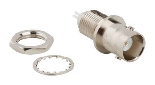 AMPHENOL RF 031-2221 RF / Coaxial Connector, BNC Coaxial, Straight Bulkhead Jack, Solder, 50 ohm, Phosphor Bronze