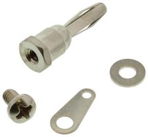 JOHNSON - CINCH CONNECTIVITY 108-0753-001 Banana Test Connector, Plug, Panel Mount, 15 A, Nickel Plated Contacts