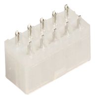 TE CONNECTIVITY - AMP 1-1586037-0 Pin Header, Wire-to-Board, 4.2 mm, 2 Rows, 10 Contacts, Through Hole, VAL-U-LOCK Series