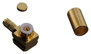 HUBER+SUHNER 16_MMBX-50-2-1/111_NE RF / Coaxial Connector, MMBX Coaxial, Right Angle Plug, Solder, 50 ohm, RG174, RG188A, RG316