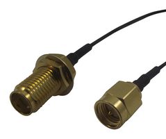 MULTICOMP PRO MC000783 Cable RF / Coaxial ensamblado, 3.937 ", 100 mm, 1.37mm, SMA Jack Pasamuro, SMA Macho, 50 ohm
