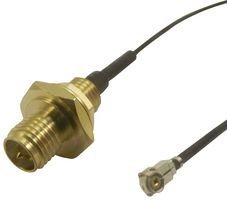 MULTICOMP PRO MC000798 RF / Coaxial Cable Assembly, 3.937 ", 100 mm, 1.37mm, SMA RP Bulkhead Jack, U.FL Right Angle Plug