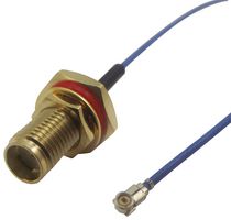 MULTICOMP PRO MC000824 Cable RF / Coaxial ensamblado, 3.937 ", 100 mm, 1.37mm, SMA Jack Pasamuro