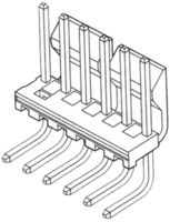 MOLEX 26-60-5130 Pin Header, Power, 3.96 mm, 1 Rows, 13 Contacts, Through Hole Right Angle, KK 396 41792 Series