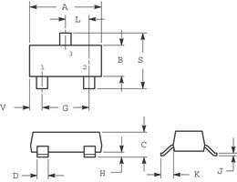 ONSEMI MMBF5462 JFET Transistor, Junction Field Effect, 40 V, -16 mA, 9 V, SOT-23, 3 Pin, 150 °C