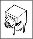 SWITCHCRAFT/CONXALL MDPC2ARA Phone Audio Connector, 2 Contacts, Jack, 0.101 ", PCB Mount, Plastic Body