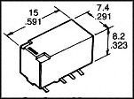 PANASONIC TX2SA-4.5V Signal Relay, 4.5 VDC, DPDT, 2 A, TX Series, Surface Mount, DC