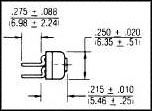 BOURNS 3329P-1-103LF. Recortador, Una Vuelta, Cermet, Ajuste Superior, 10 kohm, Through Hole, 1 Vueltas