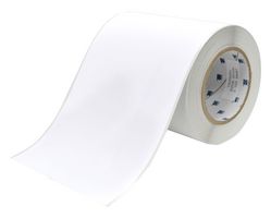 BRADY J50C-6000-2585 Label, Inkjet Printable, Polypropylene, White, 1, BradyJet Series