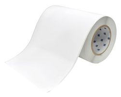 BRADY J50C-8000-2585 Label, Inkjet Printable, Polypropylene, White, 1, BradyJet Series