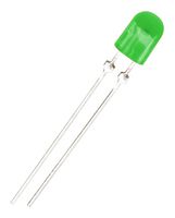 BROADCOM HLMP-AM74-56CDD LED, Green, Through Hole, T-1 3/4 (5mm), 20 mA, 3.2 V, 530 nm