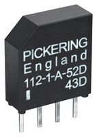 PICKERING 112-1-A-12/2D Reed Relay, SPST-NO, 12 VDC, 112 Series, Through Hole, 750 ohm, 500 mA