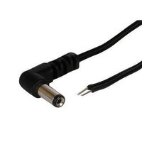 MULTICOMP PRO 27-5826 Mains Power Cord, 90° 2.1mm Barrel Plug to Free End, 1.83 m, Black