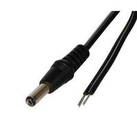 MULTICOMP PRO 27-5991 Mains Power Cord, 2.5mm Barrel Plug to Free End, 1.83 m, Black