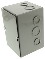 BUD INDUSTRIES JB-3953-KO Metal Enclosure, Screw Cover, Knockouts, Electrical / Industrial, Steel, 152.4 mm, 101.6 mm