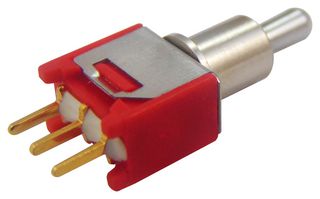 E-SWITCH 200MSP3T4B6M2QE Toggle Switch, Subminiature, On-Off-On, SPDT, Non Illuminated, 200 Series, 3 A, Panel Mount