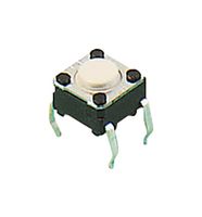 OMRON ELECTRONIC COMPONENTS B3W-1002S Tactile Switch, SPST-NO, B3W Series, Top Actuated, Through Hole, Round Button, 230 gf