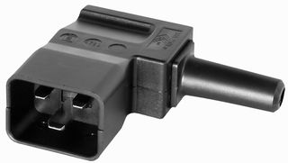 SCHURTER 4789.1100 IEC Power Connector, IEC Plug I, Right Angle, Rewireable, 8.5mm Max OD, IEC C14 Plug, 20 A, 250 VAC
