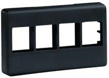 PANDUIT NK4MFBL Faceplate, Faceplate, NetKey Modules and Inserts, 4, Black
