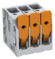 WAGO 2606-3106/020-000 Wire-To-Board Terminal Block, 7.5 mm, 6 Positions, 20 AWG, 8 AWG, 10 mm², Push In