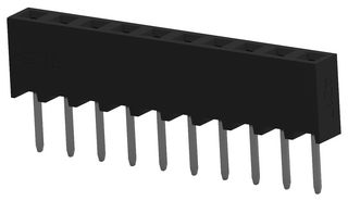 TE CONNECTIVITY 1-2314876-0 PCB Receptacle, Board-to-Board, 2 mm, 1 Rows, 10 Contacts, Through Hole Mount, AMPMODU 2mm