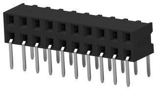 TE CONNECTIVITY 2-2314924-0 Receptáculo PCB, Tarjeta-a-Tarjeta, 2 mm, 2 Líneas, 20 Contactos