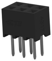 TE CONNECTIVITY 2314820-6 PCB Receptacle, Board-to-Board, 2 mm, 2 Rows, 6 Contacts, Through Hole Mount, AMPMODU 2mm