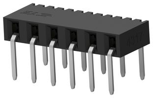 TE CONNECTIVITY 2314936-6 PCB Receptacle, Board-to-Board, 2 mm, 1 Rows, 6 Contacts, Through Hole Mount Right Angle