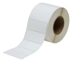 BRADY J20-166-2550 Label, Inkjet Printable, 1.25 mm, 2.5 mm, Paper, White