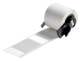 BRADY M6-157-461 Label, Thermal Transfer Printable, 38.1 mm, 63.5 mm, Polyester, Transparent, White