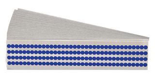 BRADY QD-25-BL-PK Label, Dot, Die-Cut, 6.35 mm, Vinyl Film, Blue