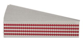 BRADY QD-25-RD-PK Label, Dot, Die-Cut, 6.35 mm, Vinyl Film, Red