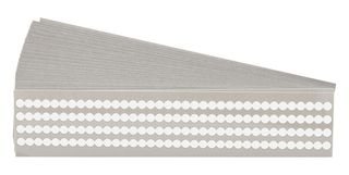 BRADY QD-25-WT-PK Label, Dot, Die-Cut, 6.35 mm, Vinyl Film, White