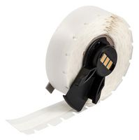 BRADY M6C-375-461 Label Printer Tape, Adhesive, White, 50' x 0.38", Polyester