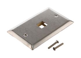 L-COM LC-WPSSK-01 Faceplate, 4.51" x 2.76" x 0.189", Wall Plate, Faceplates, 1, Stainless Steel Body