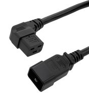 L-COM PCS05R2-BLK-6F Cable de Alimentación, IEC 60320 C20 a IEC 60320 C19 90, 1.83 m, 20 A, 250 V, Negro