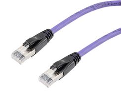 L-COM TRD626ASR-VLT-2F Ethernet Cable, 10 Gigabit, 26AWG, Cat6a, RJ45 Plug to RJ45 Plug