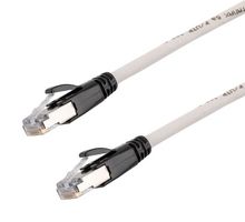 L-COM TRD626ASR-WHT-3F Ethernet Cable, 10 Gigabit, 26AWG, Cat6a, RJ45 Plug to RJ45 Plug
