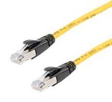 L-COM TRD626ASR-YLW-3F Ethernet Cable, 10 Gigabit, 26AWG, Cat6a, RJ45 Plug to RJ45 Plug
