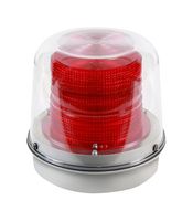 EDWARDS SIGNALING PRODUCTS 94DFR-N5 Beacon, Xenon Strobe, Red, 120 VAC, NEMA 4X, 8.07" x 7.87", 94DF Series