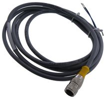 TURCK RK 4.4T-2 Cable de Sensor, Eurofast, M12 Hembra, Extremo Libre, 4 Contactos, 2 m, 6.561 ft