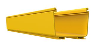 PANDUIT FR4X4YL2 Raceway Duct Fitting, Snap-On Mount, PVC (Polyvinylchloride), Yellow, 2 m, 139.7 mm, 112.9 mm