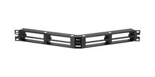 PANDUIT QAPP48HDBL Patch Panel, Angled, RJ45, 48 Ports, 1U, NetKey Series