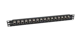 L-COM PR175C5E-16S Patch Panel, RJ45 Coupler, 16 Ports, Cat5e, 1U