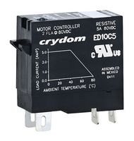 SENSATA/CRYDOM ED10C5 Solid State Relay, SPST-NO, 5 A, 80 VDC, Socket, Quick Connect, Zero Crossing